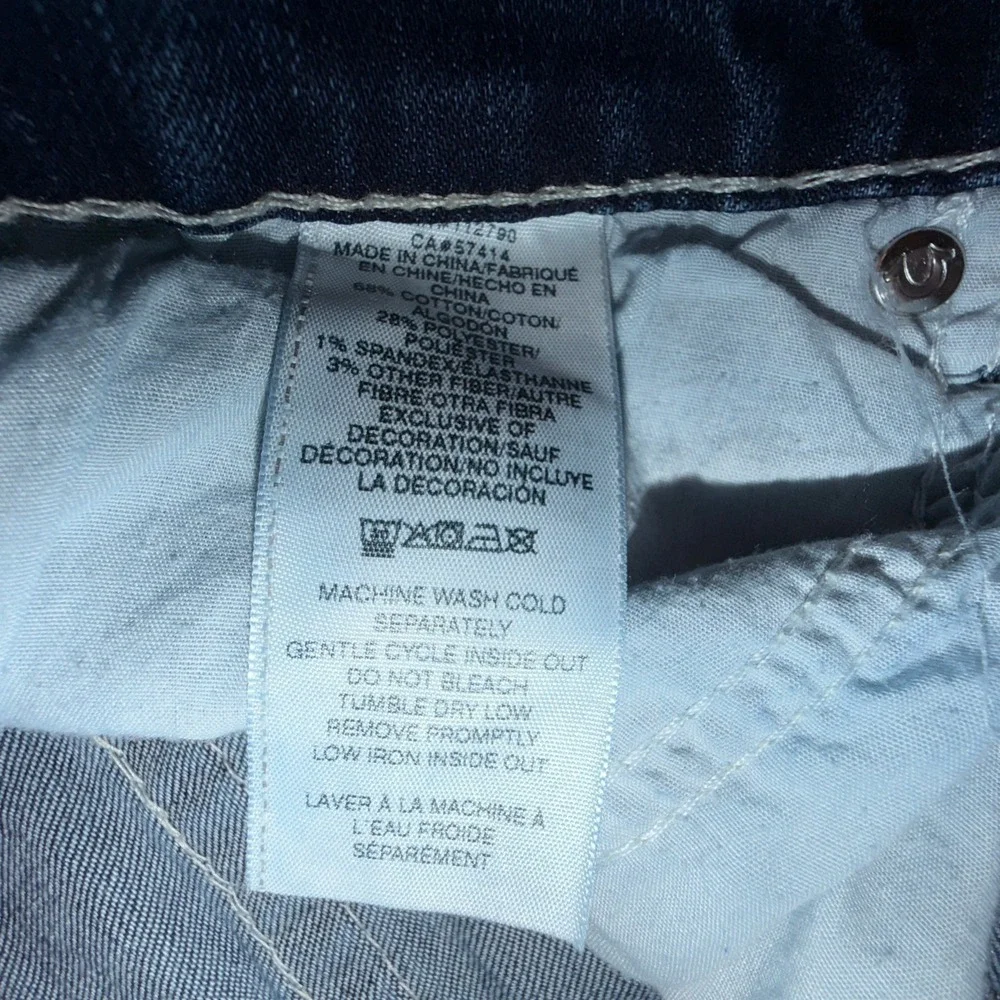 True Religion Rocco Relaxed Skinny Jeans Mens Size 38x34 Dark Wash EUC‎